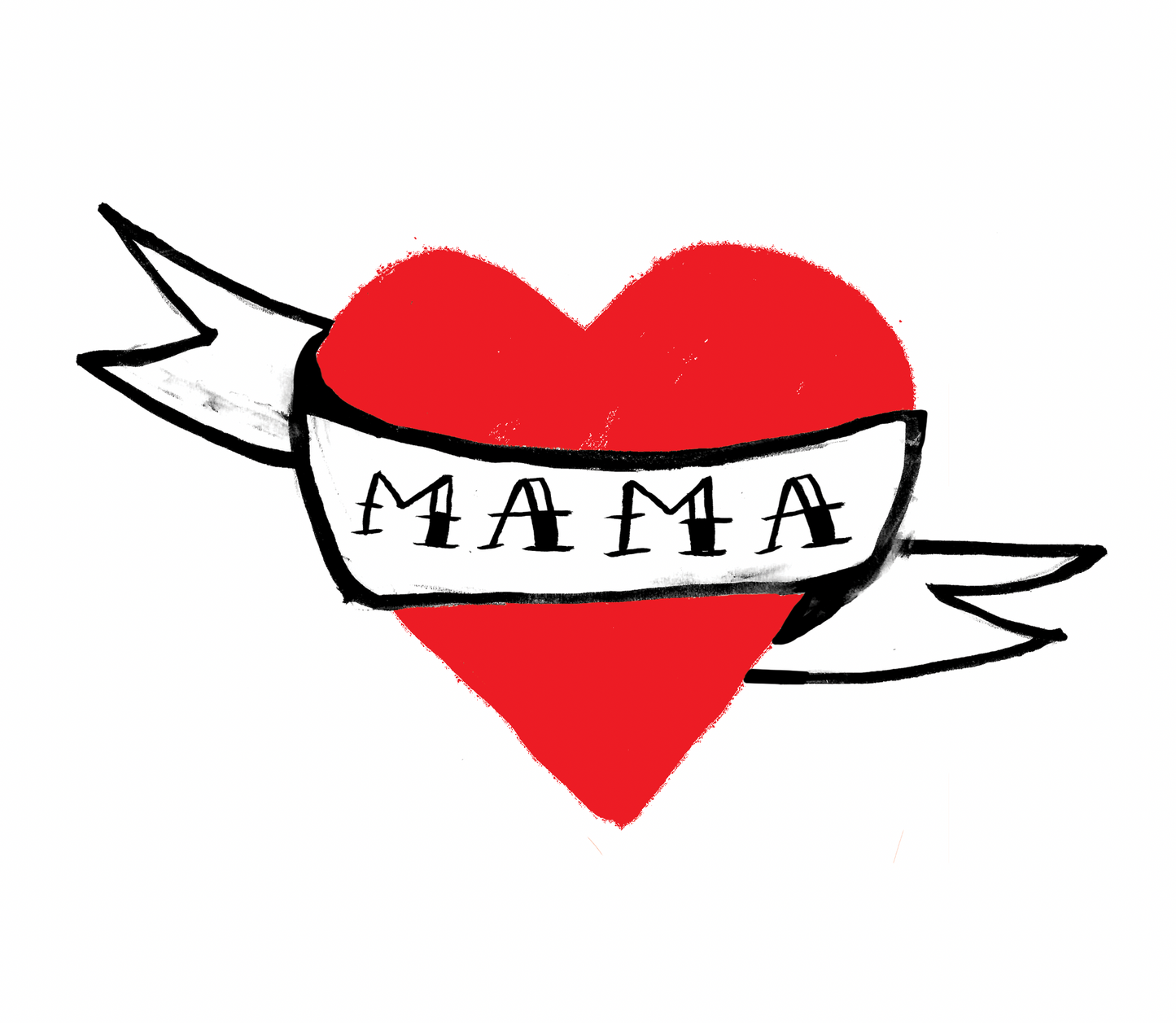 Mama Heart Tattoo Tee (White)