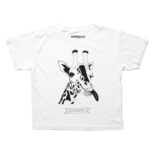 Giraffe Boxy Cropped Tee