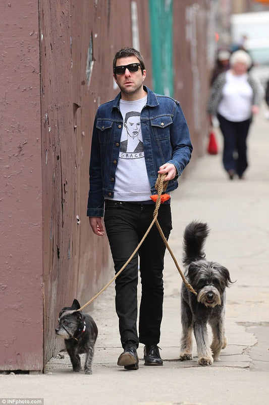 Zachary Quinto in DEERDANA Grace Jones Tee