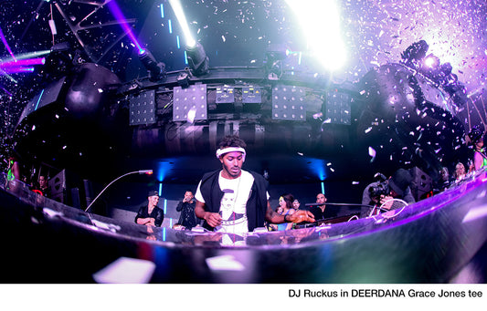 DJ Ruckus in DEERDANA Grace Jones Tee