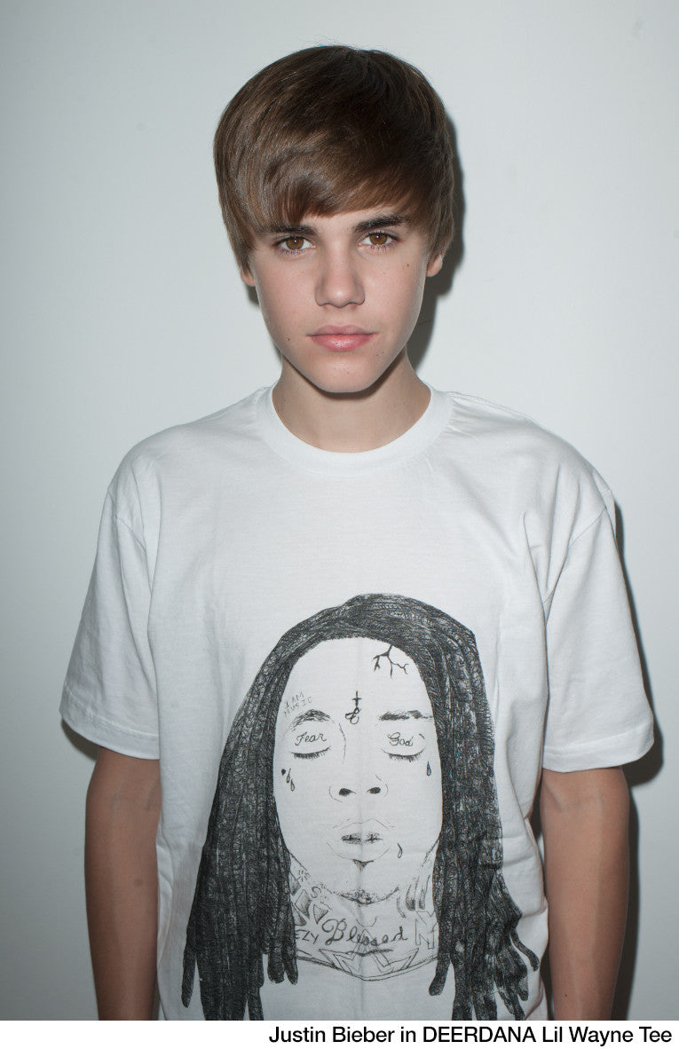 Justin Bieber in DEERDANA Lil Wayne Tee