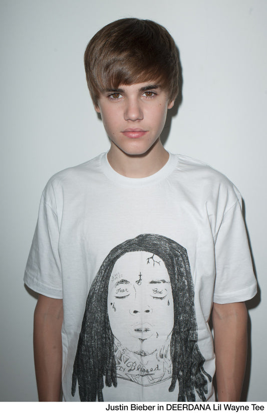 Justin Bieber in DEERDANA Lil Wayne Tee