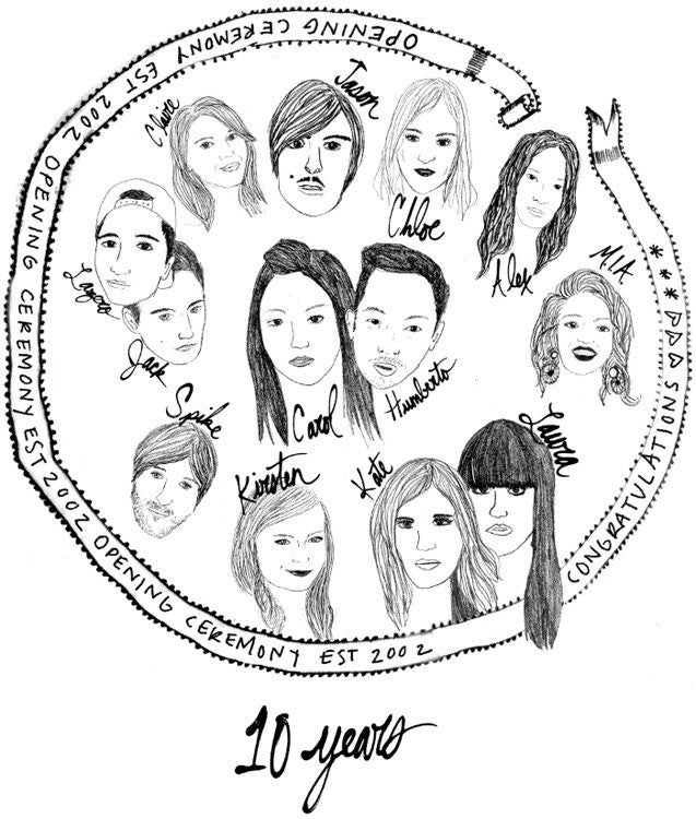 Opening Ceremony 10 Year Anniversary × Curtis Kulig Tees, 2012