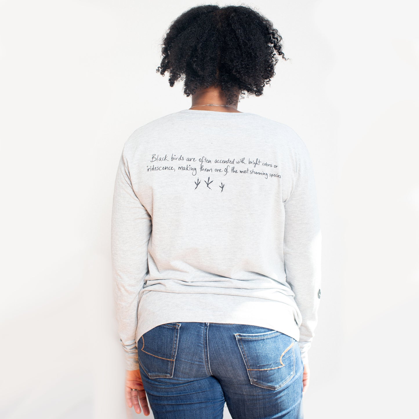 BlackAFinStem x Animalia Blackbird Long Sleeve Tee