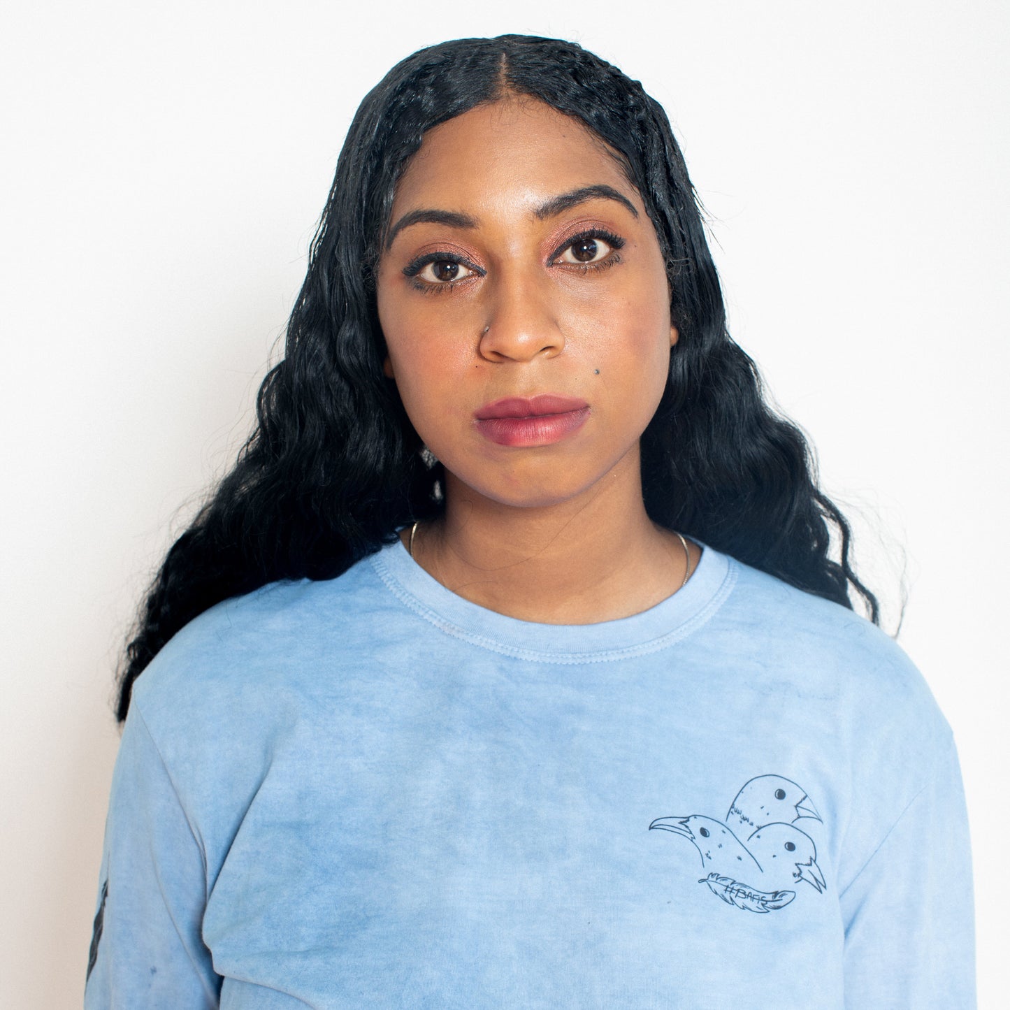 BlackAFinStem x Animalia Blackbird Indigo Dyed Long Sleeve Tee