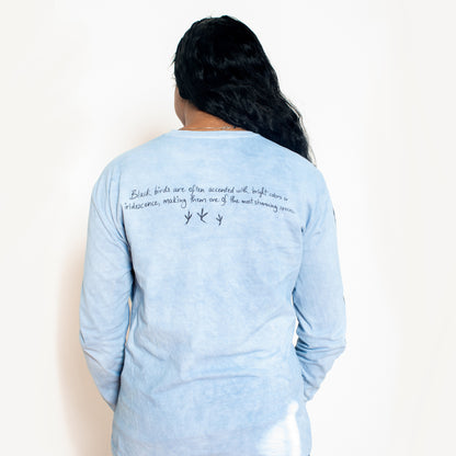 BlackAFinStem x Animalia Blackbird Indigo Dyed Long Sleeve Tee