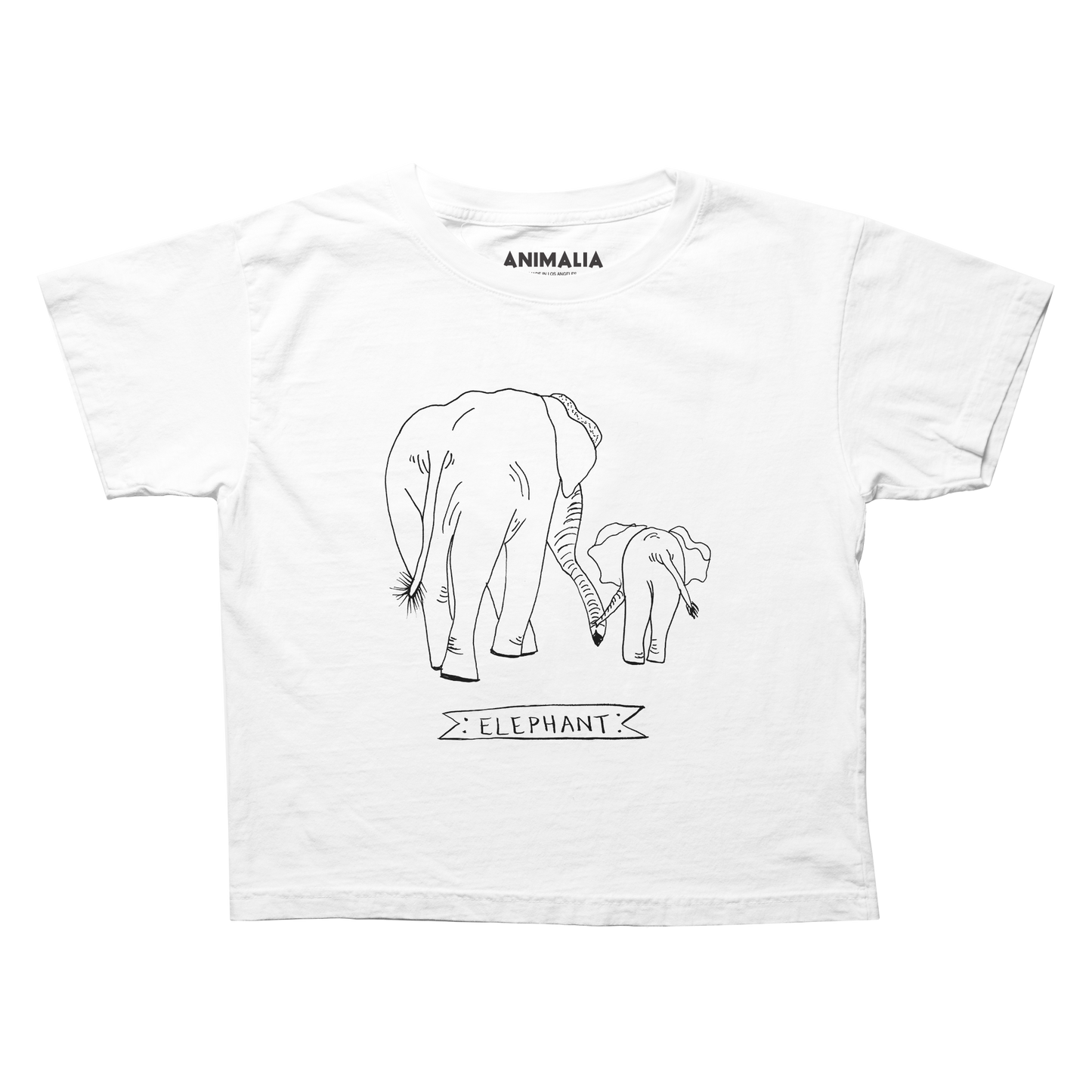 Elephant Boxy Cropped Tee