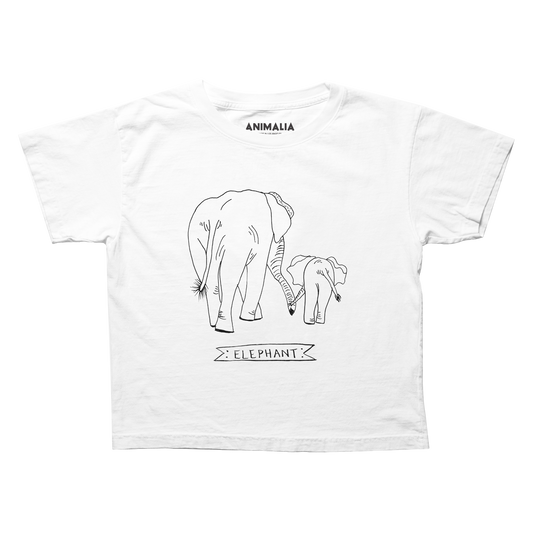 Elephant Boxy Cropped Tee