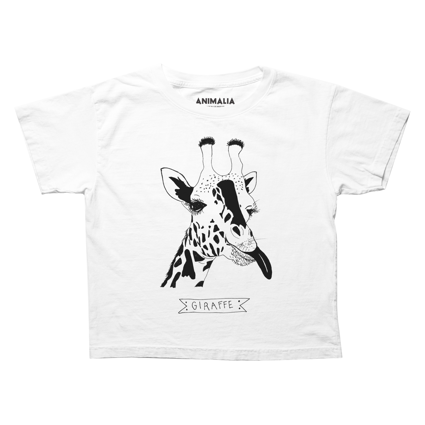 Giraffe Boxy Cropped Tee