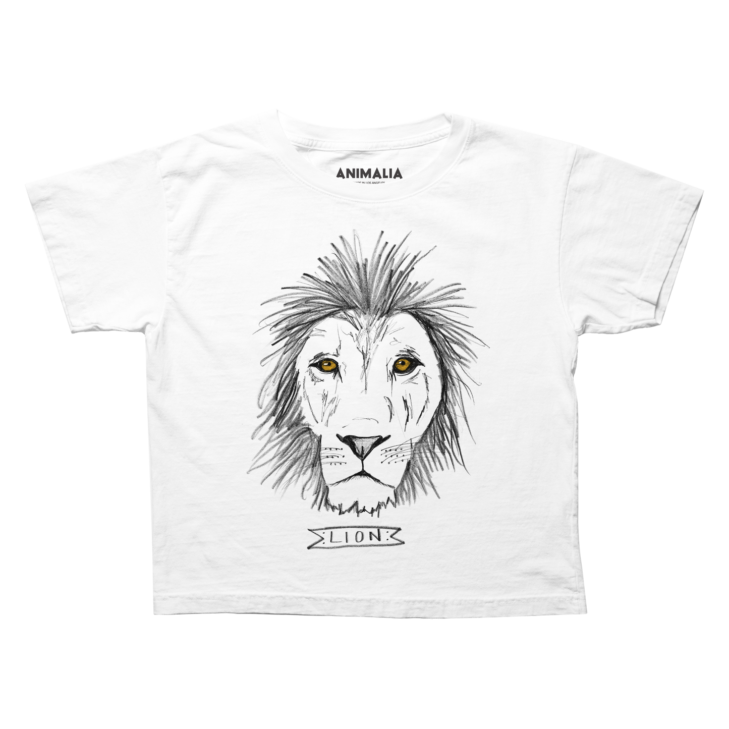 Skai Jackson x Animalia Boxy Cropped Lion Tee