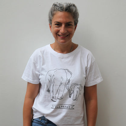 Elephant Boxy Cropped Tee