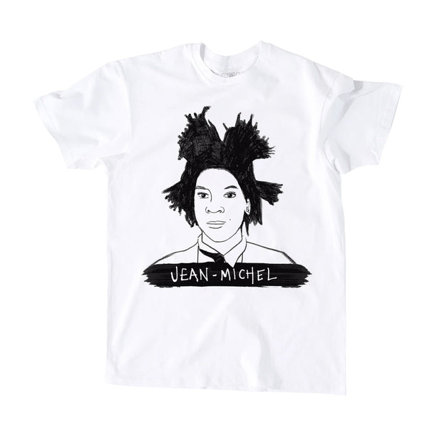 トップス Basquiat Portrait Tee Basquiat Portrait Screen Printed White T-Shirt | 909 Art