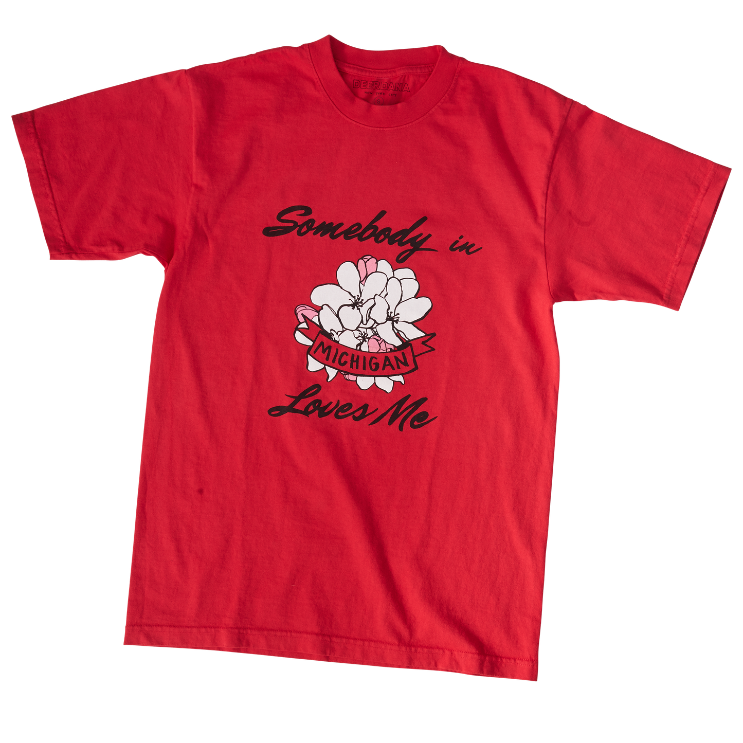 Somebody in Michigan Loves Me Tee (Red)