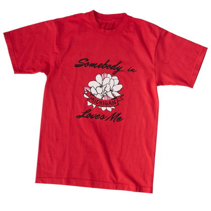Somebody in Michigan Loves Me Tee (Red)